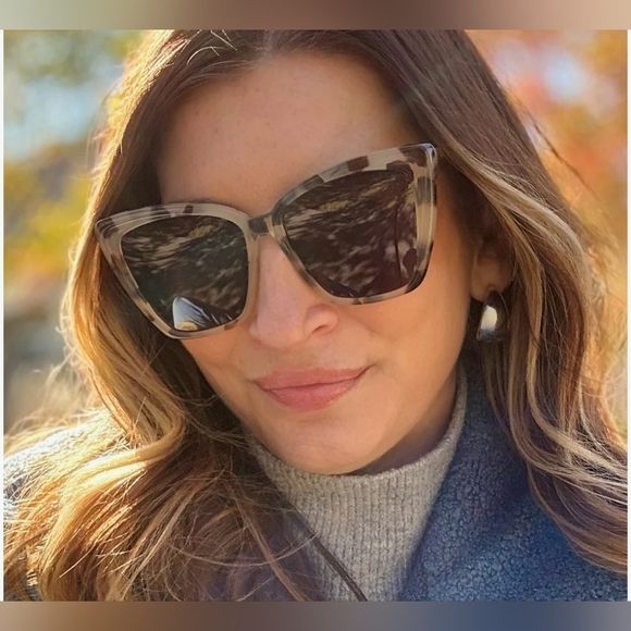 NWT | Diff Eyewear | Becky II | Tortoise Shell Polarized Cat-Eye Sunglasses - Picture 2 of 15